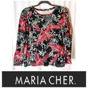 MariaCher. Black shirt with Dragon Print Size 2